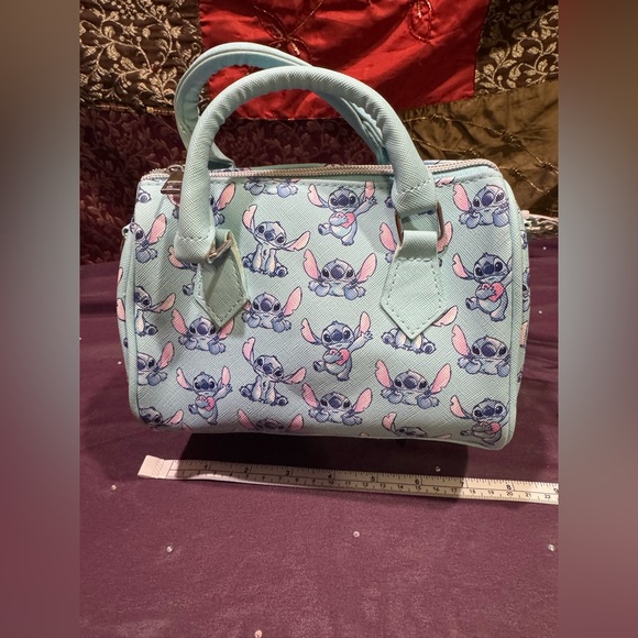 Disney Stitch Patterned Blue Handbag With Removable Crossbody Strap - Picture 2 of 5